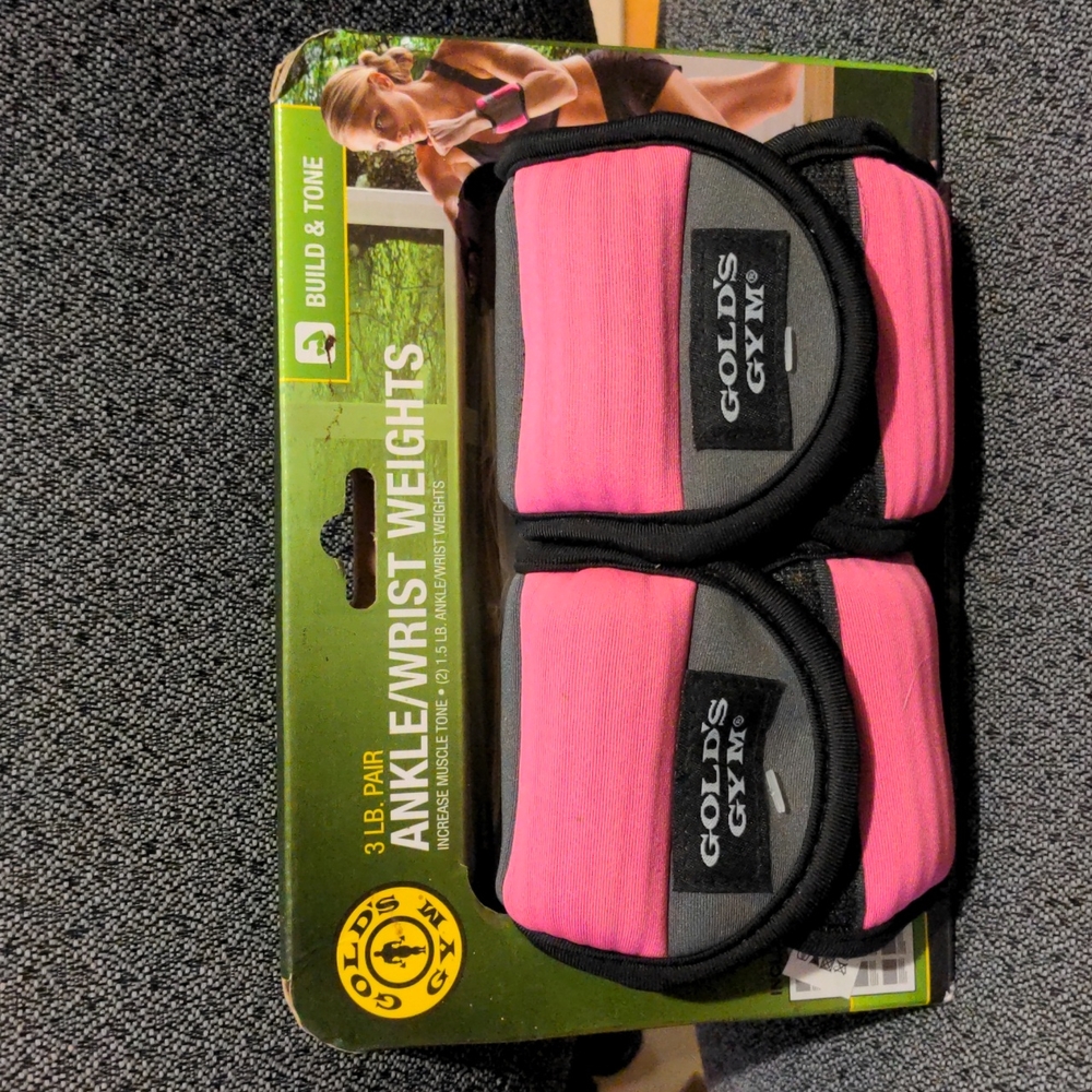 Gold's Gym 3 LB Pair (2 weights weighing 1.5 lb each) Ankle/Wrist Weights